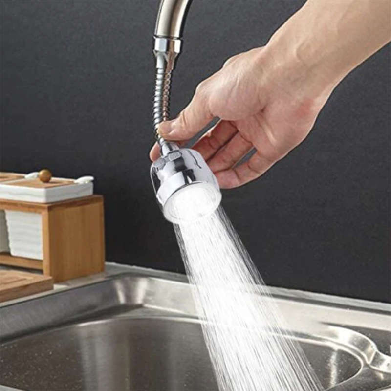 Convenient 360° Rotating Faucet Aerator Universal Kitchen Faucet Spray Head Water-Saving Faucet