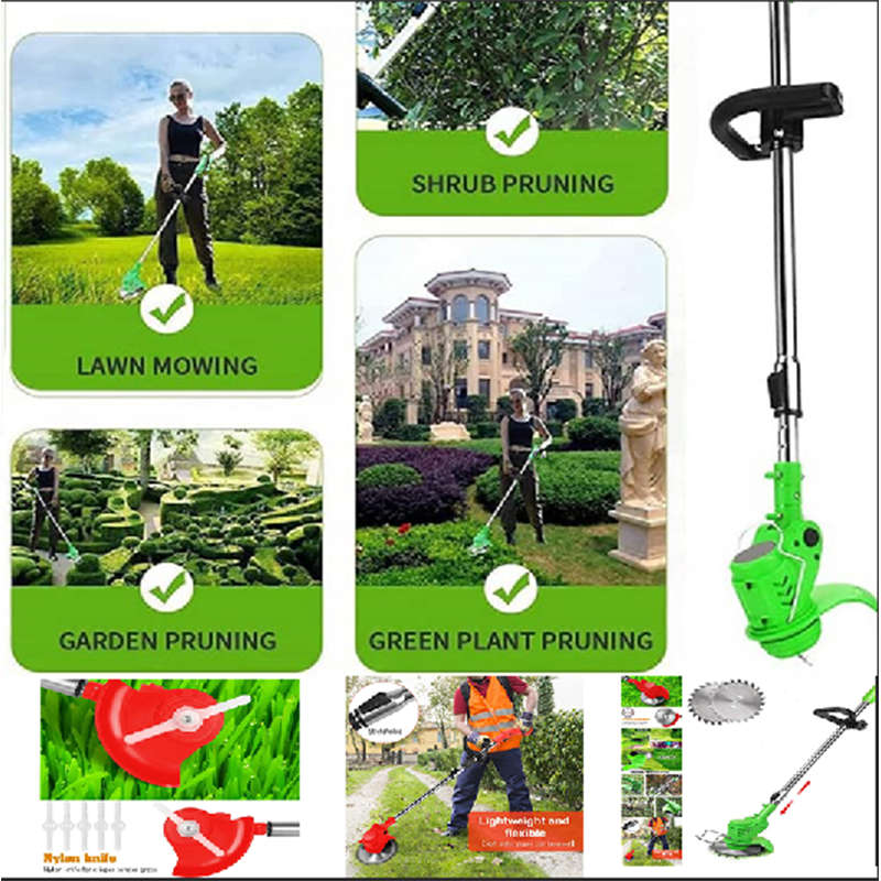 2-In-1 Height Adjustable Electric Lawn Mower Cordless Lawn Trimmer
