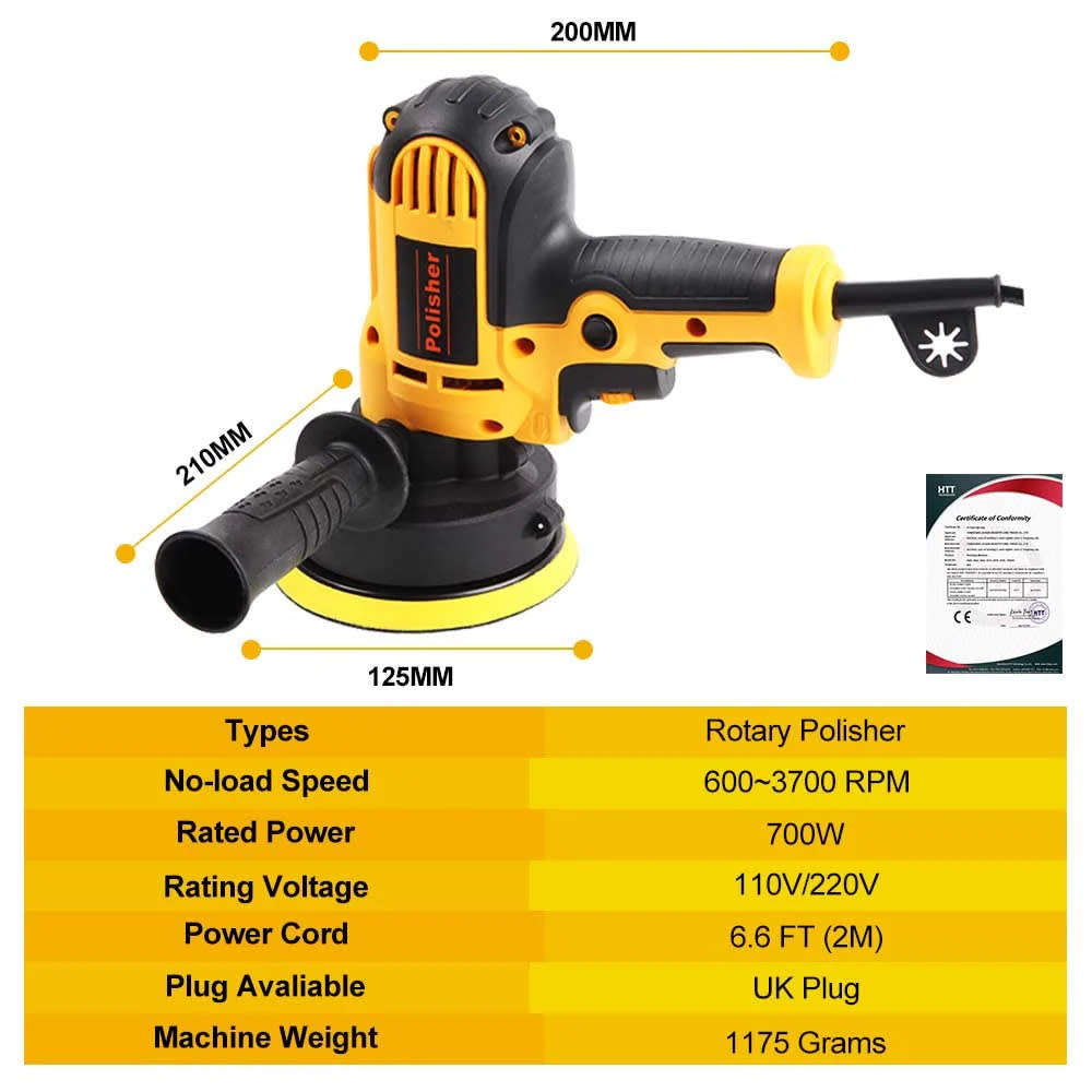 Multifunctional Rotary Car Polisher Buffer Waxing Machine Variable Speed Polishing Towel Pad Kit