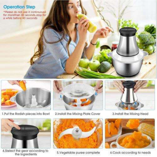 Food Processor Electric Chopper 2L