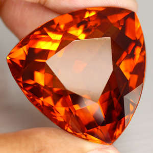 Citrine 105.27 ct Trillion Madeira!