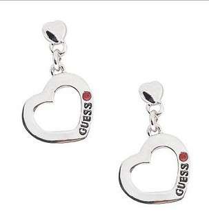 Guess Heart Drop Earrings