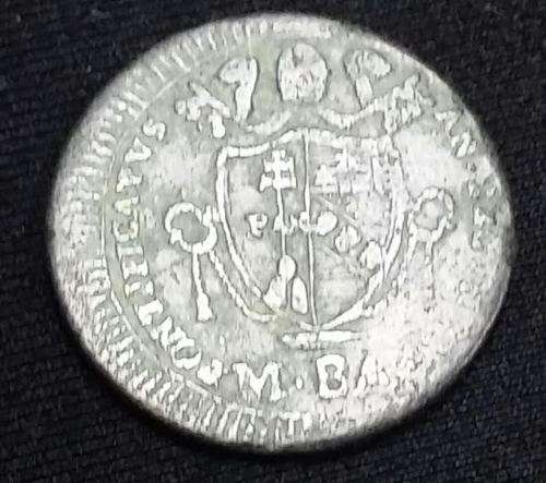 ANTIQUE COPPER PAPAL STATES PIUS SEPTIMUS PONTIFEX MAXIMUS BAIOCCO COIN