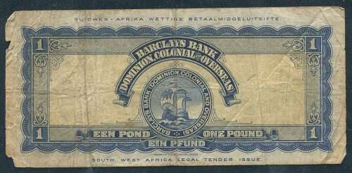 SWA BARCLAYS SCARCE 1954 £1