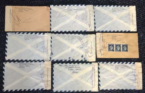 GREECE SUPERB LOT OF 18 CENSORED/MOURNING COVERS