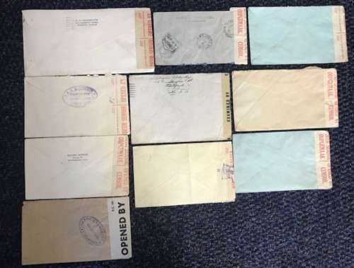 WORLD SUPERB LOT OF 18 CENSORED COVERS MAINLY SA