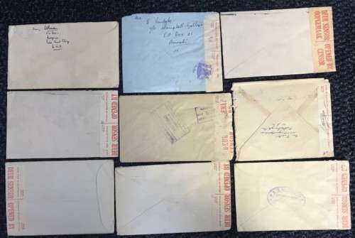 WORLD SUPERB LOT OF 18 CENSORED COVERS MAINLY SA