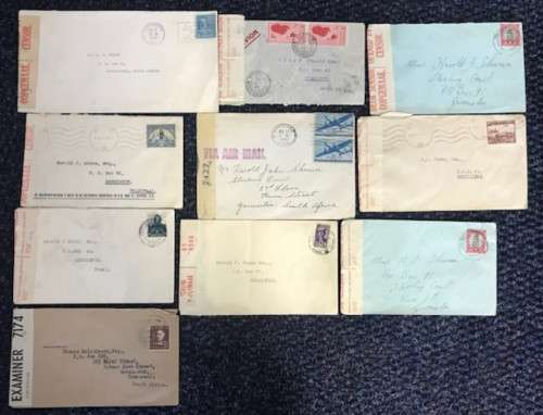 WORLD SUPERB LOT OF 18 CENSORED COVERS MAINLY SA