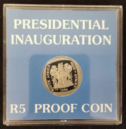 RSA 1994 Presidential Inauguration  R5 in SA Mint Capsule