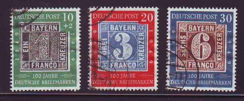 GERMANY 1949 STAMP ON STAMP SET SOUND USED