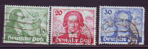 GERMANY BERLIN 1949 VON GOETHE SET USED