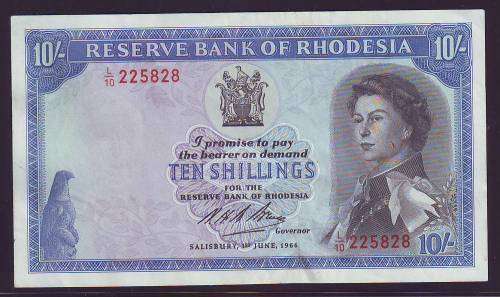 RHODESIA 1966 TEN SHILLING