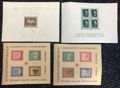GERMANY MINIATURE SHEETS NICE LOT - UM