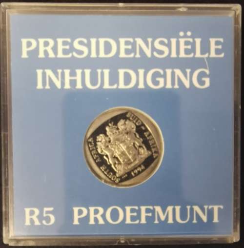 RSA 1994 Presidential Inauguration Proof R5 in SA Mint Capsule
