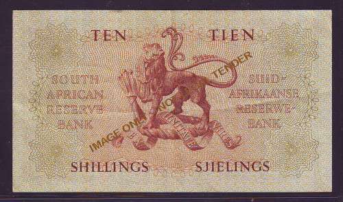 TEN SHILLINGS - DE KOCK - 20 JANUARY 1959