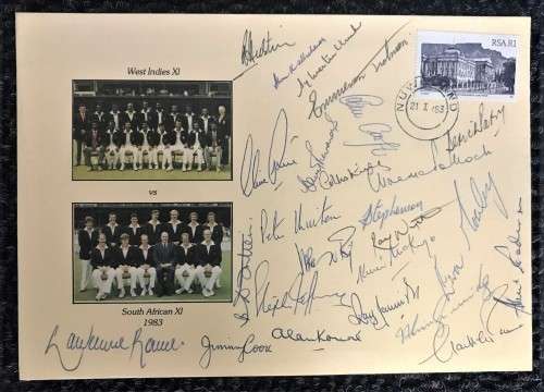 SA - WEST INDIES REBEL CRICKET TOUR SIGNED COVER