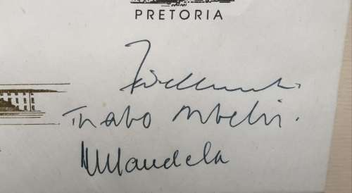 MANDELA, DE KLERK , MBEKI SIGNED & FRAMED UNIQUE  FDC'S