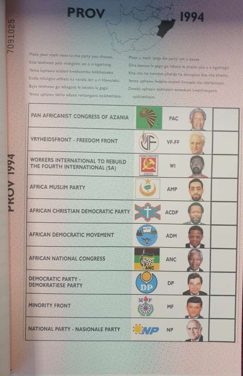 1994 BALLOT PAPERS -COMPLETE BOOK -KZN