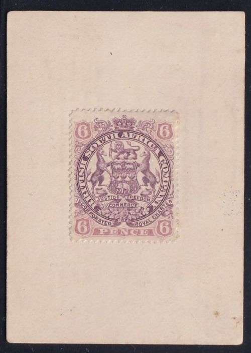 MARSHALL HOLE LARGE  6d CURRENCY CARD - BOER WAR - SCARCE!