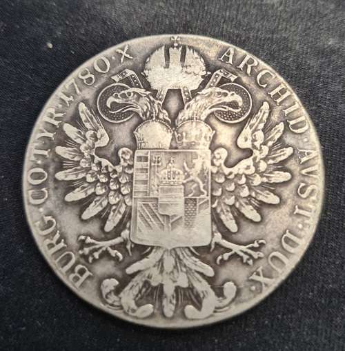 MARIA THERESA 1780 USED  SILVER THALER