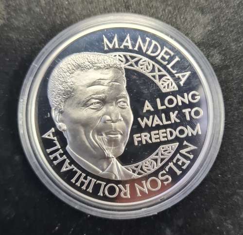 MANDELA ONE OUNCE PROOF  SILVER MEDALLION