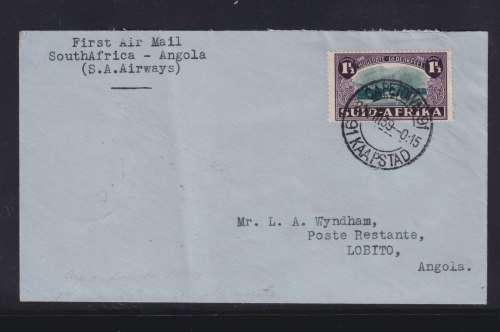 SA 1939 1st AIRMAIL TO ANGOLA