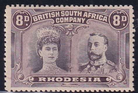 RHODESIA 8d DOUBLE HEAD FINE MINT - CV R3000