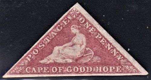 COGH 1855 1d DEEP ROSE RED TRIANGLE UNUSED (?)