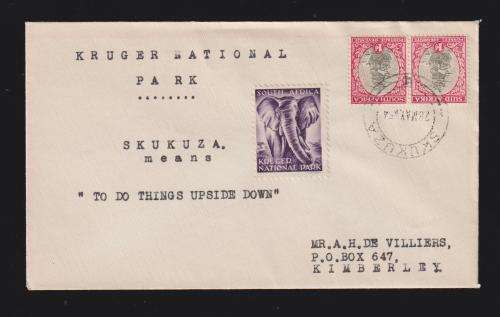 SA 1954 AMAZING "SKUKUZA" UPSIDE DOWN COVER x 5