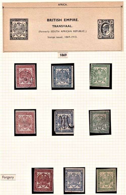 TRANSVAAL LOVELY  OLD TIME COLLECTION ON ALBUM PAGES