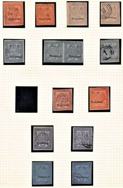 TRANSVAAL LOVELY  OLD TIME COLLECTION ON ALBUM PAGES