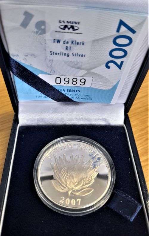 RSA 2007 FW DE KLERK PROOF SILVER RAND