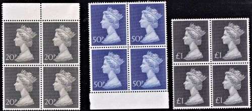 GB - DEFINITIVE HIGH VALUE  BLOCKS UM - VALUES TO £1