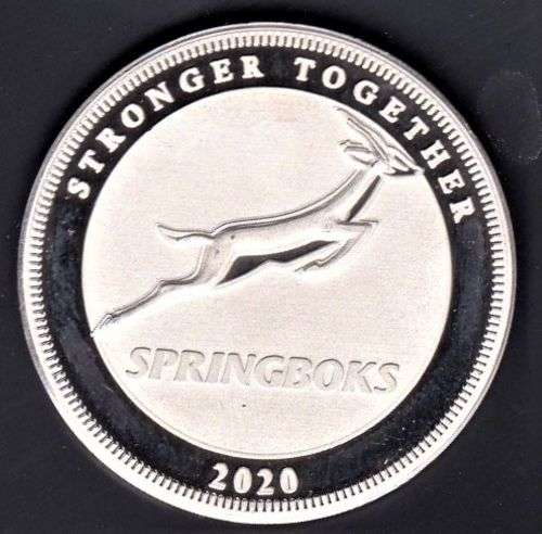 SA 2020 THE CAPE MINT 1OZ SILVER SPRINGBOKS MEDAL