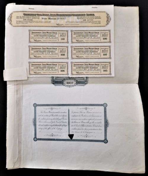 SA GOLD MINING SHARE CERTIFICATES - NICE LOT