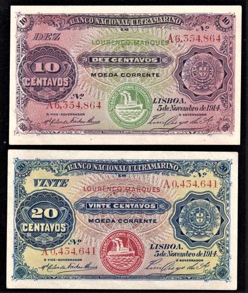 LOURENCO MARQUES 1914 BANKNOTES