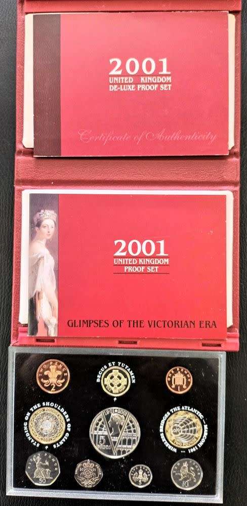 2001 UNITED KINGDOM DE-LUXE PROOF SET
