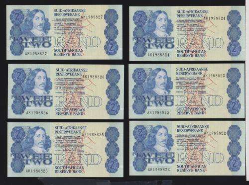 R2 1983 x 21  NOTES UNC IN SEQUENCE