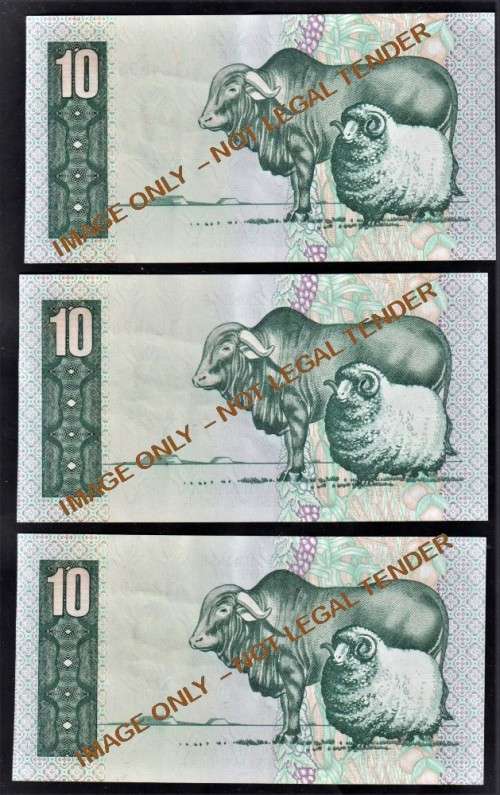 TEN RAND REPLACEMENT   NOTES G DE KOCK 3 IN SERIES  UNC
