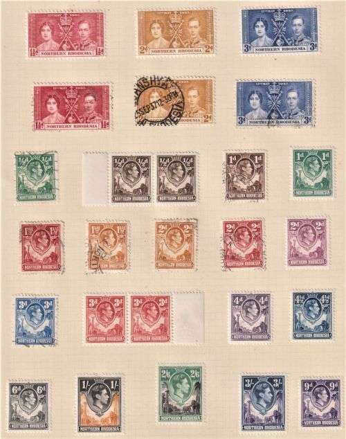 NORTHERN RHODESIA MINT & USED  COLLECTION ON PAGES