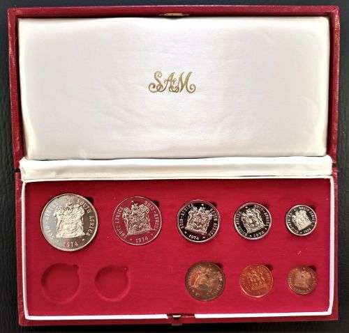 1974 Proof Set 1/2c to R1 - No gold