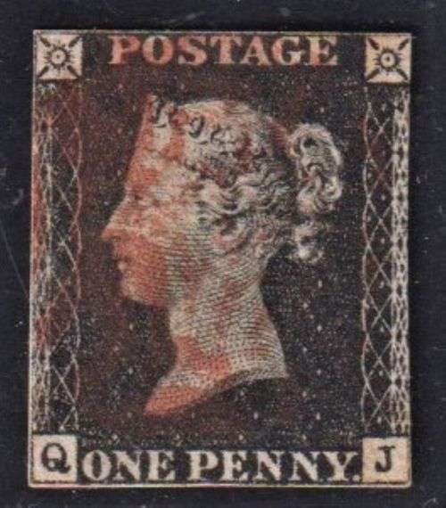 GREAT BRITAIN 1840 1d BLACK SOUND USED