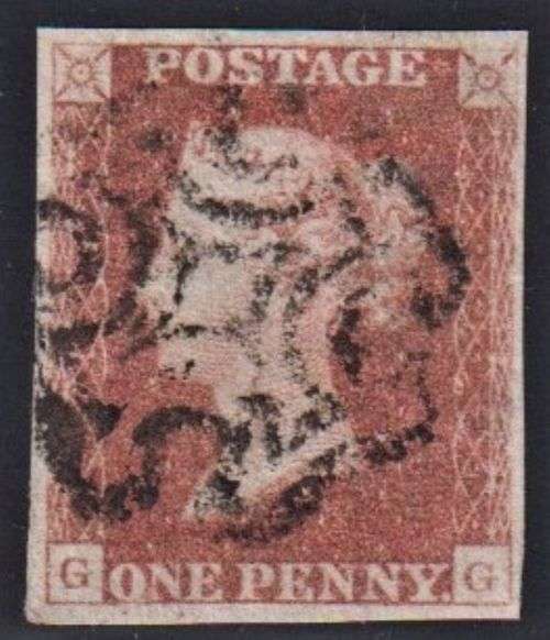 GB 1841 1d RED BROWN - SG 7  (SPEC AS69)  DIE 1