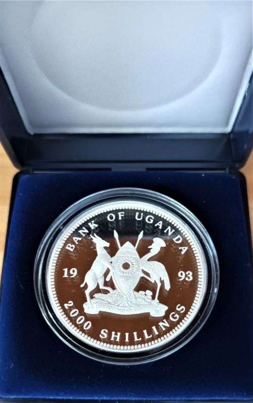 BANK OF UGANDA -  2000 SHILLINGS SILVER PROOF COIN