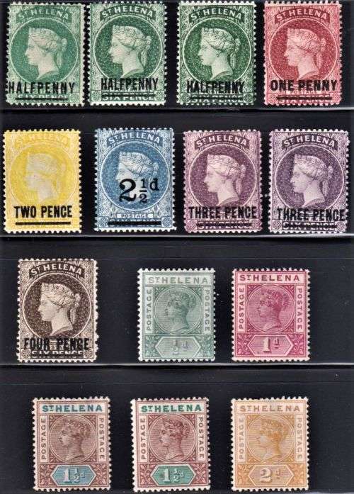 ST HELENA  QUEEN VICTORIA LOVELY HINGED MINT LOT