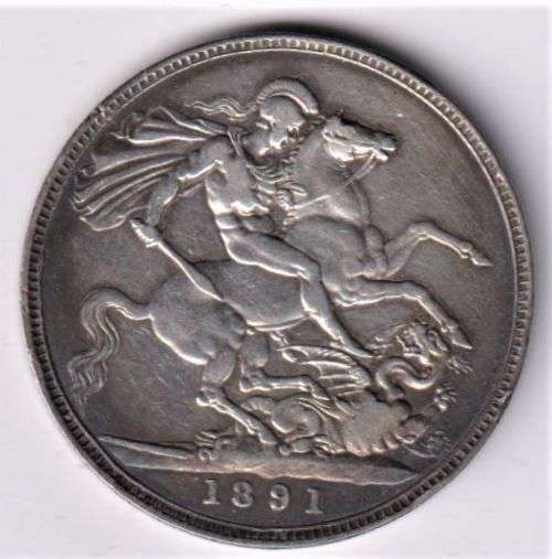 GREAT BRITAIN 1891 VICTORIAN CROWN