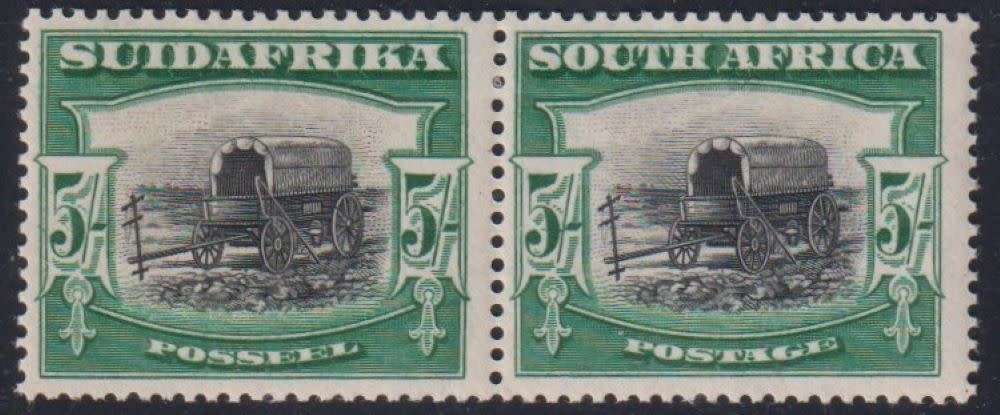 SA 1927 LONDON 5/- MINT- CV R10,000