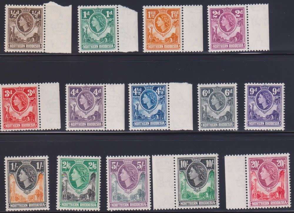 SOUTHERN RHODESIA  1953 QE11 DEFINITIVE SET UNMOUNTED MINT - CV R2393