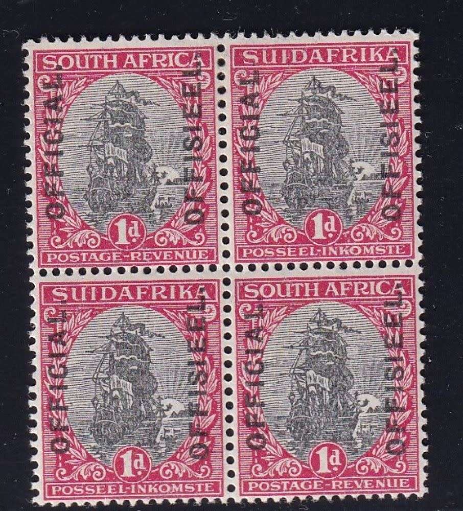 SA OFFICIAL BLOCKS - NICE LIGHTLY  HINGED  LOT!