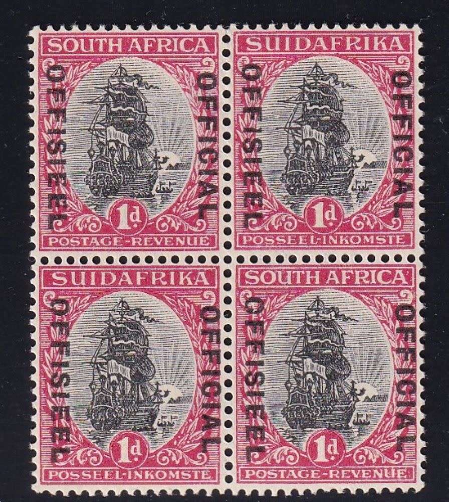 SA OFFICIAL BLOCKS - NICE LIGHTLY  HINGED  LOT!